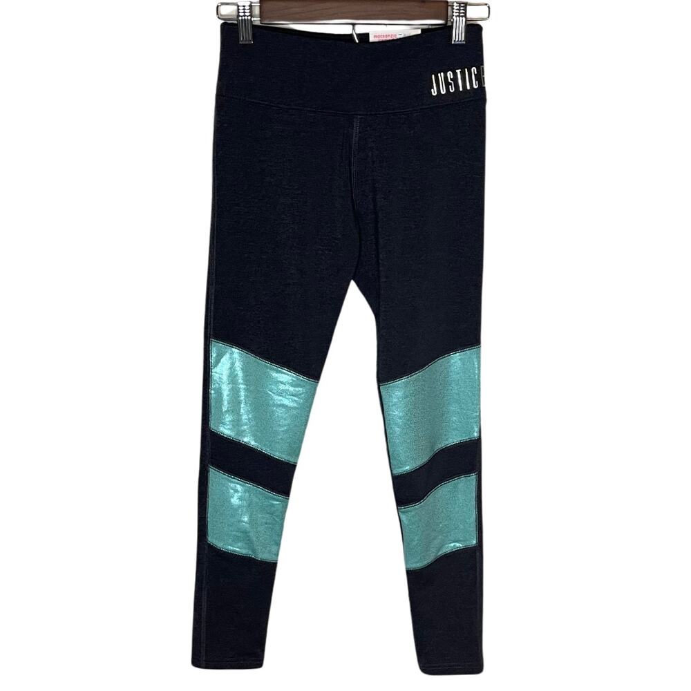 NWT Mackenzie Ziegler for Justice Active High Waist Leggings | Gray Teal Size 16